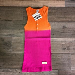 Tease Pink/Orange Tank Top New